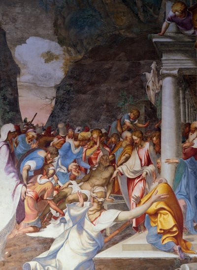 Resurrection of Lazarus (fresco) by Camillo Boccaccino