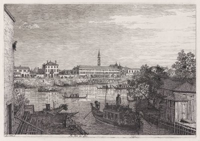 At the Locks of Dolo, from the Series Vedute (Views) by Canaletto (Giovanni Antonio Canal)