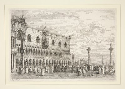 The Stone of the Proclamation, V., from the Series Views by Canaletto (Giovanni Antonio Canal)