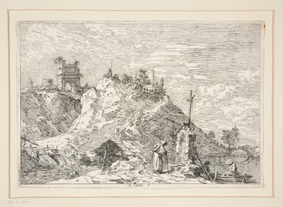 Landscape with the Pilgrim at Prayer, from the series Views by Canaletto (Giovanni Antonio Canal)