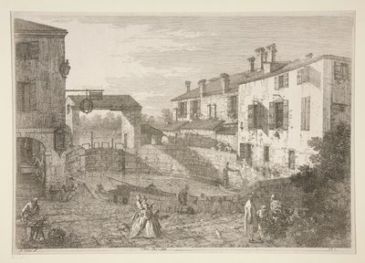 The Locks of Dolo, from the Series Vedute (Views) by Canaletto (Giovanni Antonio Canal)