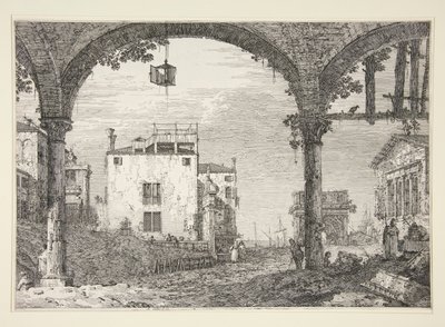 The Portico with the Lantern, from the series Vedute (Views) by Canaletto (Giovanni Antonio Canal)