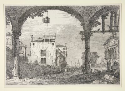 The Portico with the Lantern, from the series Vedute (Views) by Canaletto (Giovanni Antonio Canal)
