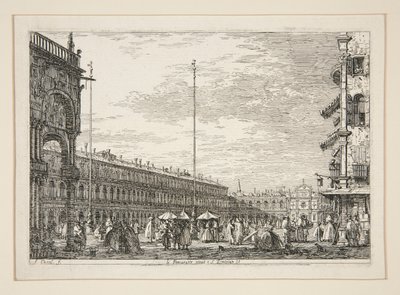 The Procuratic Nuove and the Church of San Geminiano, Venice, from the series Views by Canaletto (Giovanni Antonio Canal)