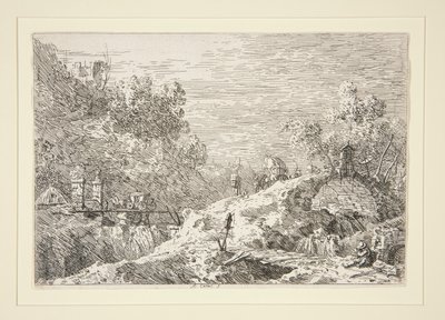 Mountain Landscape with Five Bridges, from the series Views by Canaletto (Giovanni Antonio Canal)