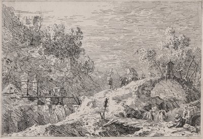 Mountain Landscape with Five Bridges, from the series Views by Canaletto (Giovanni Antonio Canal)