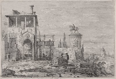 The Equestrian Monument, from the series Vedute (Views) by Canaletto (Giovanni Antonio Canal)