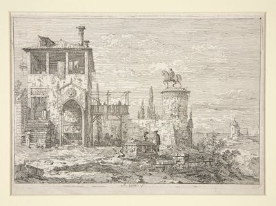 The Equestrian Monument, from the series Vedute (Views) by Canaletto (Giovanni Antonio Canal)