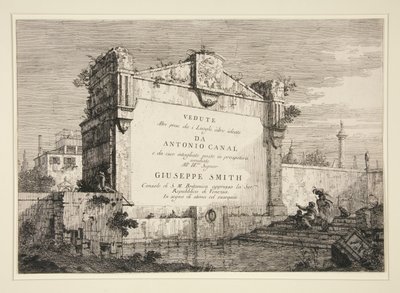 Title Plate, from the series Vedute (Views) by Canaletto (Giovanni Antonio Canal)