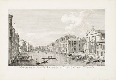 A view from Saint Eustachius to Rialto by Canaletto