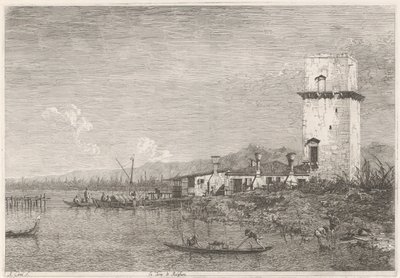 The Tower of Malghera by Canaletto