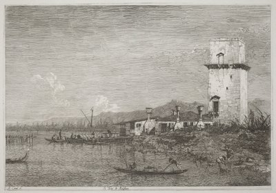 The Tower of Malghera by Canaletto