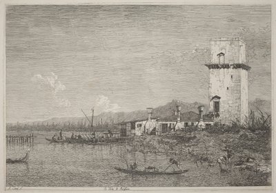 The Tower of Malghera by Canaletto
