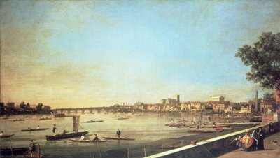 London, the Thames at Westminster and Whitehall from the Terrace of Somerset House by Giovanni Antonio Canal