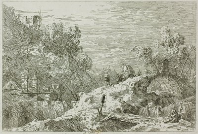 Mountain Landscape with Five Bridges, from Vedute by Canaletto