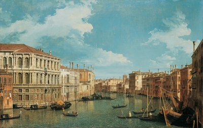 The Grand Canal, Venice, Looking North-West, with the Palazzo Pesaro, the Palazzo Foscarini and the Pinnacle of S. Stae on the Left and the Palazzo Vendramin-Calergi and S. Marcuola on the Right by Giovanni Antonio Canal