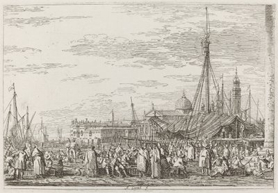 The Market on the Molo by Canaletto