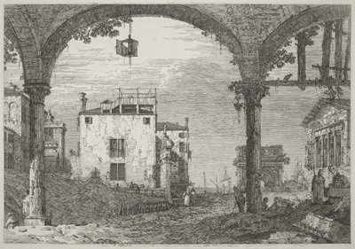 The Portico with the Lantern by Canaletto
