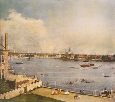 The Thames and the City of London from Richmond House, Whitehall, Westminster, c. 1747 by Canaletto