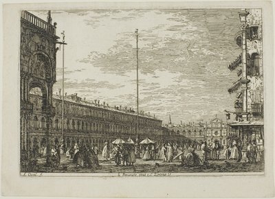 The Procuratie Nuove and S. Ziminian V., from Vedute by Canaletto