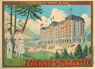 Poster advertising the hotel "Cachat