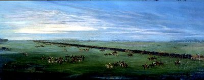 The Camp on the March - The Passage of Batei by Candido Lopez