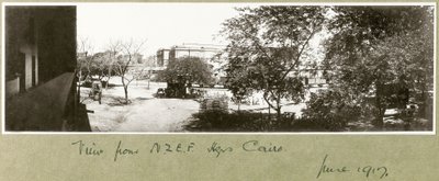 View from N.Z.M.F.A Headquarters, Cairo, June 1917 by Capt. Arthur Rhodes