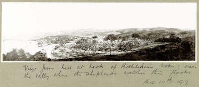 View from the hill behind Bethlehem, 14th December 1917 by Capt. Arthur Rhodes