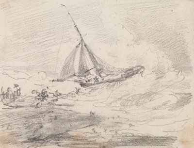 A Sailing Vessel in Rough Seas, Hastings by Capt. Thomas Hastings