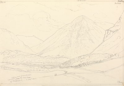 Grasmoor from the West Base of Mellbreak, 2 August 1835 by Capt. Thomas Hastings