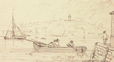 Sketch of Boatmen, West Cowes, 16 February 1826 by Capt. Thomas Hastings