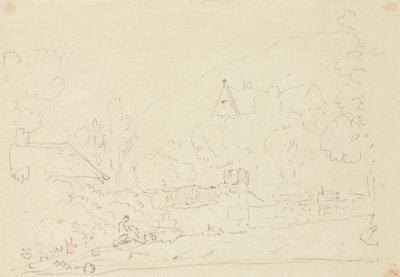 Sketch of Cottages in the Trees by Capt. Thomas Hastings