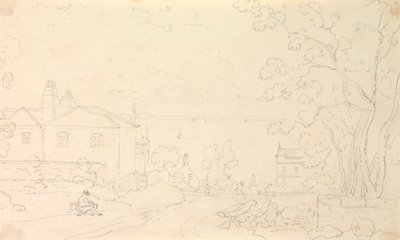 Sketch of Houses Near the Shore, Isle of Wight by Capt. Thomas Hastings