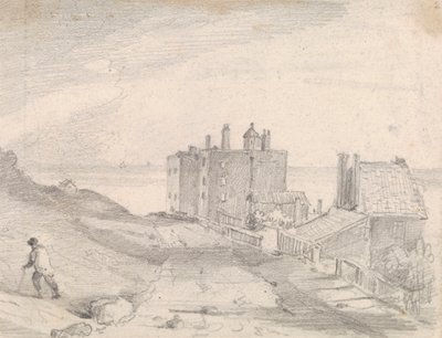 Sketch of a Cliffside Road and Buildings, Hastings by Capt. Thomas Hastings