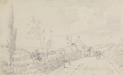 Sketch of a Country Road and Cottage by Capt. Thomas Hastings