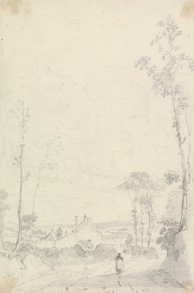Sketch of a House along a Heathland Road by Capt. Thomas Hastings
