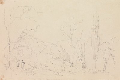 Sketch of a Thatched Roof Cottage by Capt. Thomas Hastings