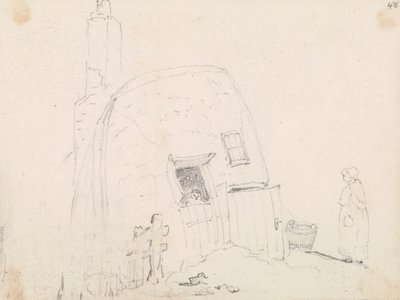 Sketch of a Woman near a Cottage by Capt. Thomas Hastings