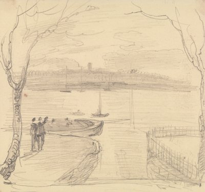 Sketched View from East Cowes, West Cowes in the Distance by Capt. Thomas Hastings