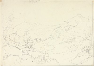 Skiddaw from Borrowdale, Saturday 27 June, 1835 by Capt. Thomas Hastings