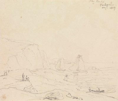 Stag Rocks, Freshwater, August 1827 by Capt. Thomas Hastings