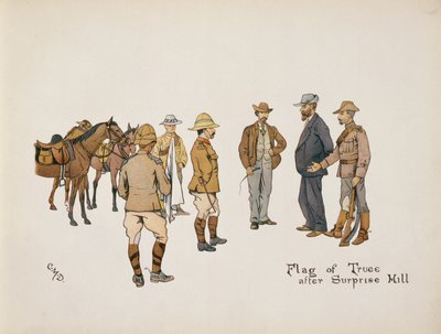 Flag of Truce after Surprise Hill (from The Leaguer of Ladysmith, 1900) by Captain Clive Dixon