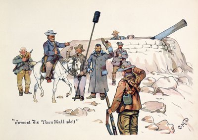 Jemoet die Town Hall skit (from The Leaguer of Ladysmith, 1900) by Captain Clive Dixon