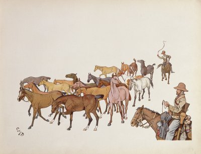The Volunteers Ponies (from The Leaguer of Ladysmith, 1900) by Captain Clive Dixon