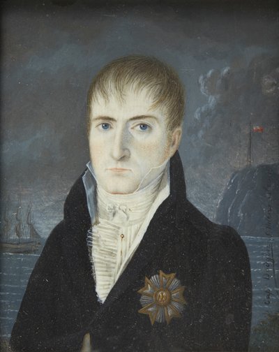 Portrait of Napoleon Bonaparte on the Island of Saint Helena, 1820 by Captain Dodgin