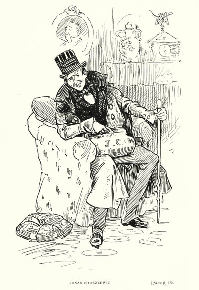 Dickens character: Jonas Chuzzlewit by Captain Edward Henry Handley Read