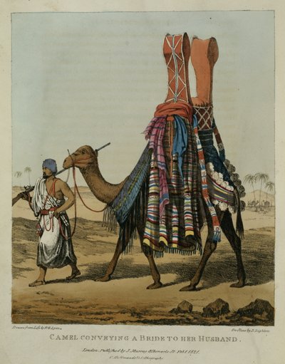 Camel Conveying a Bride to Her Husband, Engraved by Denis Dighton, Plate 16 from 