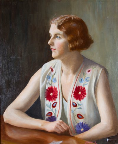 Portrait of the writer and illustrator Marian Ada. Peart by Captain J. B. Peart