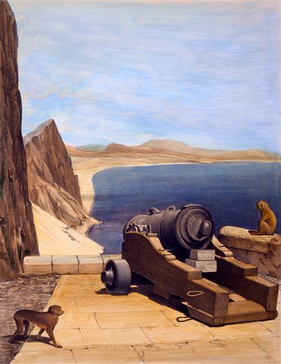 The Mediterranean Battery, Gibraltar, from Select Views of the Rock and Fortress of Gibraltar by Captain J. M. Carter