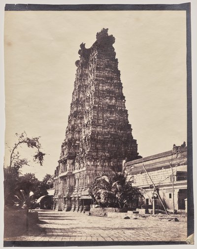 Western Gateway (Gopuram) of the Minakshi Sundareshvara Temple, Madurai by Captain Linnaeus Tripe